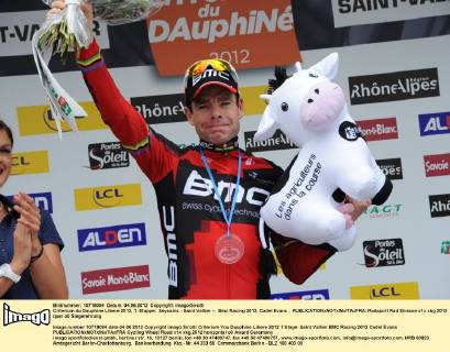 Criterium du Dauphine Libere 2012, 1. Etappe: Seyssins - Saint Vallier -- Bmc Racing 2012, Cadel Evans ,