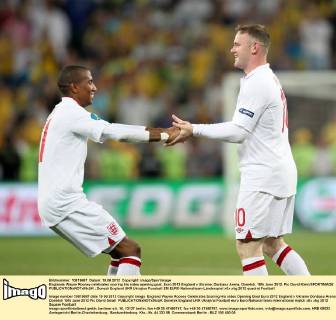 Englands Wayne Rooney celebrates scoring his sides opening goal..Euro 2012 England v Ukraine, Donbass Arena, Donetsk, 19th June 2012. Pic David Klein SPORTIMAGE EDITORIAL USE ONLY. No use with unauthorised audio, video, data, fixture lists, club league logos or live services. Online in-match use limited to 120 images, no video emulation. No use in betting, games or single club league player publications.