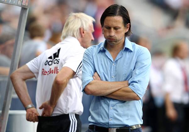 FUSSBALL - CL Quali, RBS vs Dudelange SALZBURG,AUSTRIA,24.JUL.12 - FUSSBALL - UEFA Champions League, Qualifikation, Red Bull Salzburg vs F91 Düdelingen. Bild zeigt Trainer Roger Schmidt (RBS). 
