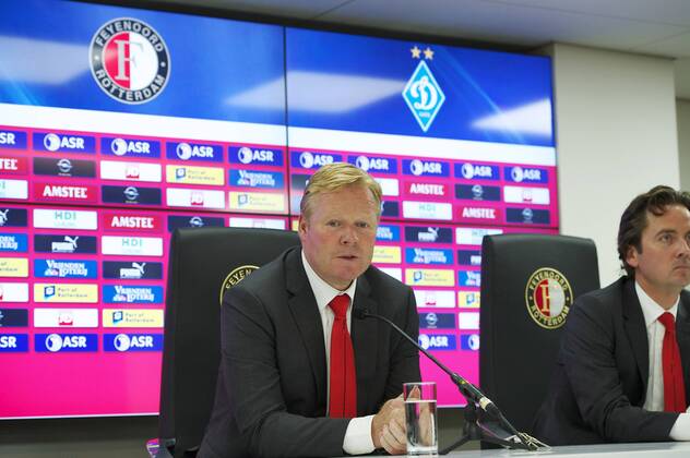 coach Ronald Koeman of Feyenoord Feyenoord Rotterdam vs Dynamo Kiev. UEFA Champions League Third Round Qualifier 2012 2013 xVIxWillemxJanxDijkdrentxIVx 1079494