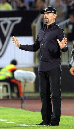 08.08.2012 Belgrade(Serbia) FK Partizan - FC AEL Limassol UEFA Champions League third leg qualify men s football Vladimir Vermezovic FK Partizan coach : 