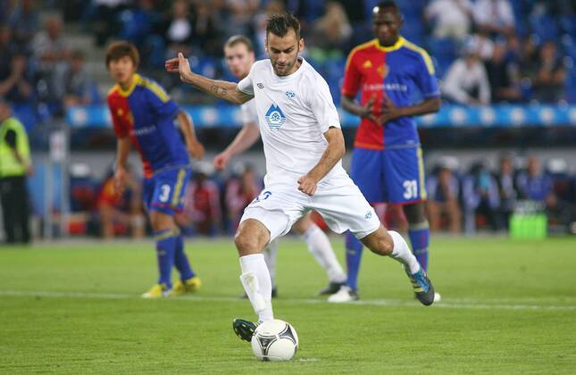 08.08.2012 St Jakob Park Basel , SCHWEIZ , Herren Fussball Champions League Qualifikation der 3. Runde , Rückspiel FC Basel - Molde SK 1:1 Magne Hoseth verschiesst den Elfmeter in der 91. Minute (Molde) 
