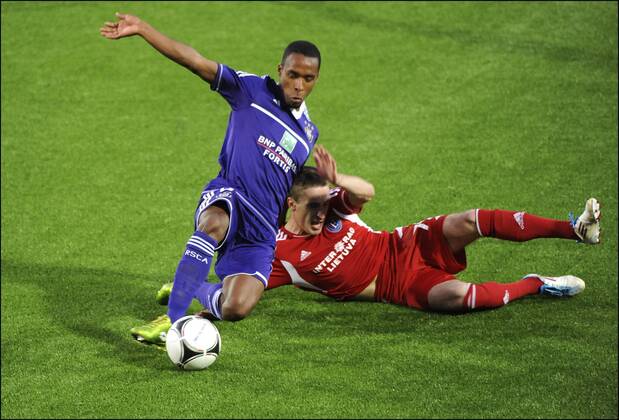 Denis Odoi (RSC Anderlecht) FOOTBALL : FK Ekranas vs RSC Anderlecht - - Ligue des Champions - Qualifications - 08 08 2012 PhotoNews Panoramic 