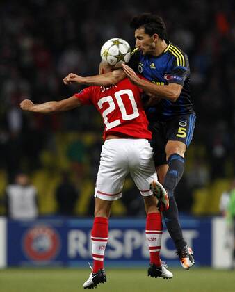 Champions League qualifying match between Spartak Moscow and Fenerbahce Istanbul at Luzhniki Stadium in Moscow, Russia on 2012 08 21 Match Scored: Spartak Moscow 2 - Fenerbahce 1 Pictured: R) of Fenerbahce. 