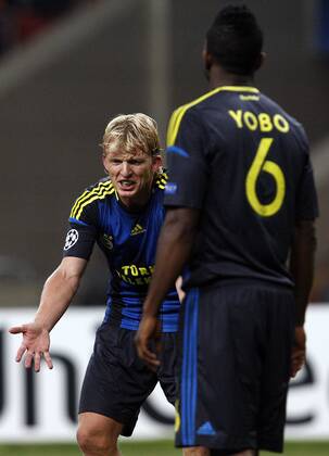 Champions League qualifying match between Spartak Moscow and Fenerbahce Istanbul at Luzhniki Stadium in Moscow, Russia on 2012 08 21 Match Scored: Spartak Moscow 2 - Fenerbahce 1 Pictured: Dirk Kuyt of Fenerbahce. 