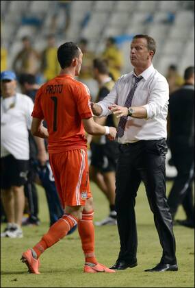 Silvio Proto (Gardien Anderlecht) - John Van Den Brom (Entraineur Anderlecht), FC AEL Limassol - RSC Anderlecht xPhotonewsx 