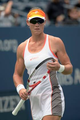 August 27, 2012: Samantha Stosur of Australia (AUS) during first round match on Day 1 of the 2012 U.S. Open Tennis Championships at the USTA Billie Jean King National Tennis Center in Flushing, Queens, New York, USA. TENNIS: AUG 27 US Open Icon309120827007 EDITORIAL USE ONLY