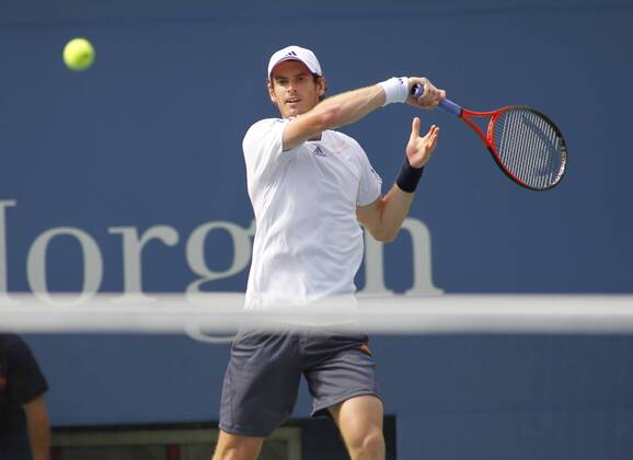 August 27, 2012: Andy Murray (GBR) during Mens First Round match at the US Open in Arthur Ashe Stadium at the Billie Jean King Tennis Center in Flushing, New York. TENNIS: AUG 27 US Open Icon33012082726568 EDITORIAL USE ONLY