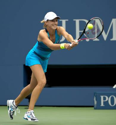 August 27, 2012: Petra Martic from Croatia during first round match on Day 1 of the 2012 U.S. Open Tennis Championships at the USTA Billie Jean King National Tennis Center in Flushing, Queens, New York, USA. TENNIS: AUG 27 US Open Icon20187722 EDITORIAL USE ONLY