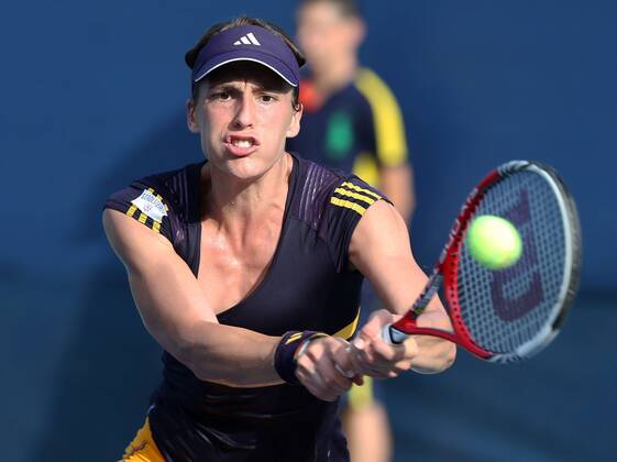 US Open 2012, USTA Billie Jean King National Tennis Center, Flushing Meadows, New York, ITF Grand Slam Tennis Tournament . Andrea Petkovic (GER), Aktion,Einzelbild,Halbkörper,Querformat,