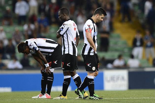 Udinese Calcio - SC Sporting Braga, Enttäuschung Udinese 