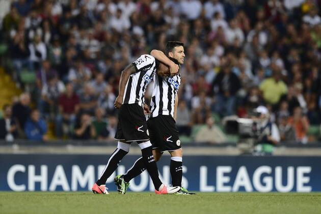Udinese Calcio - SC Sporting Braga, delusione Maicosuel Reginaldo de Matos-Antonio Di Natale 