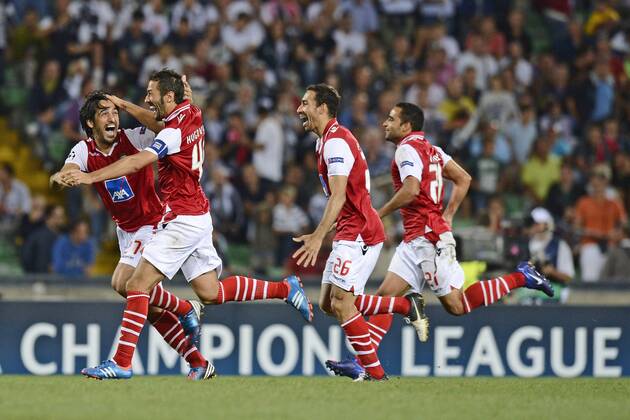 Udinese Calcio - SC Sporting Braga, Schlußjubel Braga 