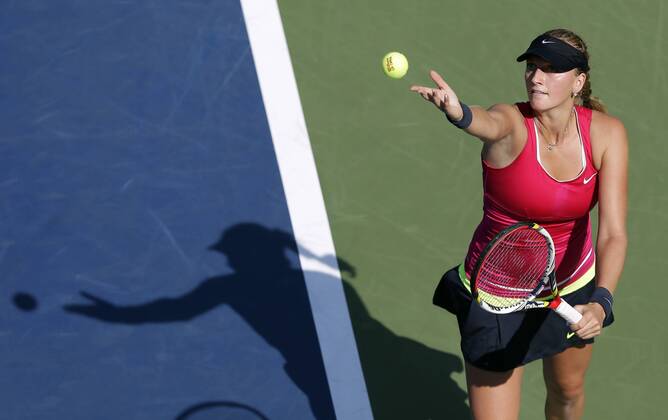 Petra Kvitova of Czechoslovakia in the Grandstand at the BillieJean King National Tennis Center in New York City on August 31, 2012.  NYP20120831132