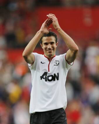 Manchester United s Robin Van Persie celebrates at the final whistle with the matchball...Football - Southampton v Manchester United - Barclays Premier League - St Mary s - Season 12 13 - 2 9 12 ..Mandatory Credit: David Klein Sportimage..EDITORIAL USE ONLY. No use with unauthorized audio, video, data, fixture lists, club league logos or ?live? services. Online in-match use limited to 45 images, no video emulation. No use in betting, games or single club league player publications. Please contact your account representative for further details. EDITORIAL USE ONLY. No use with unauthorised audio, video, data, fixture lists, club league logos or live services. Online in-match use limited to 120 images, no video emulation. No use in betting, games or single club league player publications.
