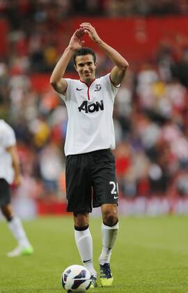Manchester United s Robin Van Persie celebrates at the final whistle with the matchball...Football - Southampton v Manchester United - Barclays Premier League - St Mary s - Season 12 13 - 2 9 12 ..Mandatory Credit: David Klein Sportimage..EDITORIAL USE ONLY. No use with unauthorized audio, video, data, fixture lists, club league logos or ?live? services. Online in-match use limited to 45 images, no video emulation. No use in betting, games or single club league player publications. Please contact your account representative for further details. EDITORIAL USE ONLY. No use with unauthorised audio, video, data, fixture lists, club league logos or live services. Online in-match use limited to 120 images, no video emulation. No use in betting, games or single club league player publications.