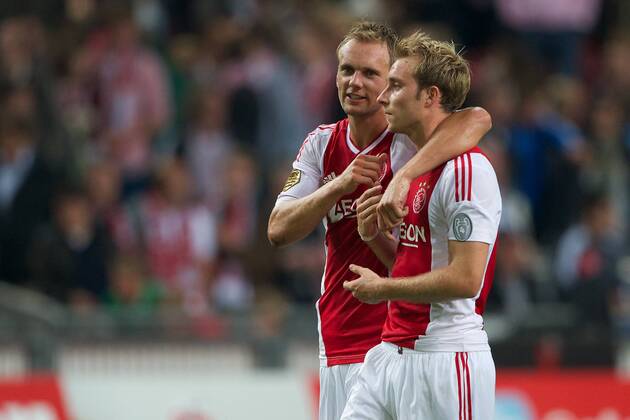 (L-R) Siem de Jong of Ajax,Christian Eriksen of Ajax Ajax Amsterdam v RKC Waalwijk Dutch Eredivisie 2012 2013 xVIxxIVx 1146973