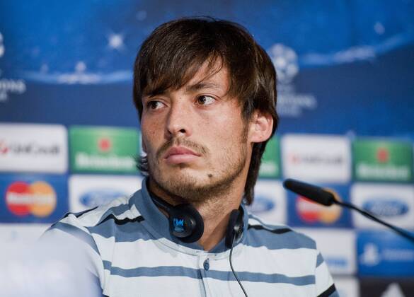 Manchester City - Real Madrid - UEFA Champions League 2012-2013 - Group Stage - Group D - Matchday 1 David Silva in the press conference before the match Estadio Santiago Bernabeu- Madrid - Spain - 17 09 2012 