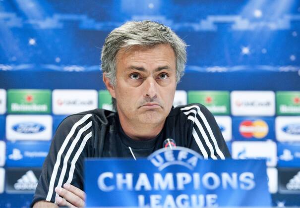 Manchester City - Real Madrid - UEFA Champions League 2012-2013 - Group Stage - Group D - Matchday 1 Jose Mourinho, coach and manager of Real Madrid, in the press conference before the match Valdebebas - Madrid - Spain - 17 09 2012 