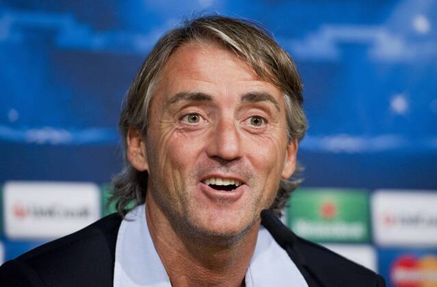 Manchester City - Real Madrid - UEFA Champions League 2012-2013 - Group Stage - Group D - Matchday 1 Roberto Mancini, coach of Manchester City Estadio Santiago Bernabeu- Madrid - Spain - 17 09 2012 