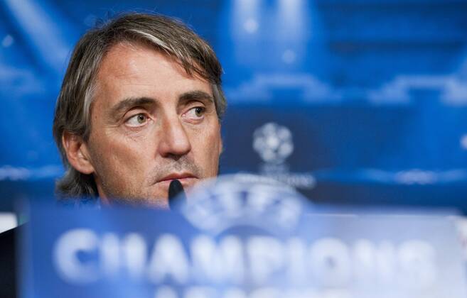 Manchester City - Real Madrid - UEFA Champions League 2012-2013 - Group Stage - Group D - Matchday 1 Roberto Mancini, coach of Manchester City Estadio Santiago Bernabeu- Madrid - Spain - 17 09 2012 