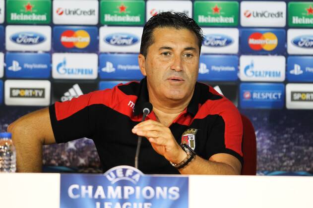 Jose Peseiro coach of SC Braga during the training session before the UEFA Champions League CL, Group H, match against CFR Cluj in Braga. 