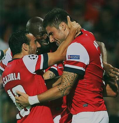 Jubel Arsenal Olivier Giroud (Arsenal) Montpellier HSC - Arsenal FC London 1:2 xRichardGosselinxPanoramicx 