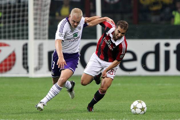 Mathieu Flamini Milan Olivier Deschacht Anderlecht - AC Milan - RSC Anderlecht 0:0 PaoloxNucci