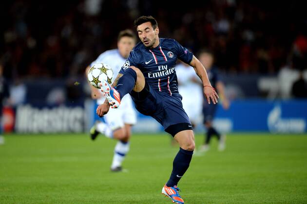 Ezequiel LAVEZZI (psg) FOOTBALL : PSG vs Dynamo Kiev - Ligue 1 - 18 09 2012 AnthonyBIBARD FEP Panoramic 
