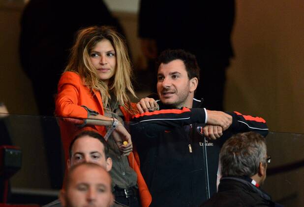 Schauspieler Michael Youn und Freundin Model Isabelle Funaro PSG Paris Saint Germain vs Dynamo Kiev AnthonyBIBARD FEP Panoramic 