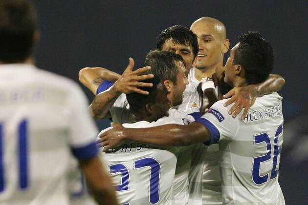 Zagreb, 18.09.2012., Stadion Maksimir - UEFA Champion League 2012 13 season, Group A GNK Dinamo (blue) - FC Porto (white) 0:2 Christian Atsu (27), Alex Sandro (26), Kleber (11), ...