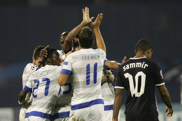 Zagreb, 18.09.2012., Stadion Maksimir - UEFA Champion League 2012 13 season, Group A GNK Dinamo (blue) - FC Porto (white) 0:2 Joao Moputinho (8), Christian Atsu (27), Kleber (11), and Sammir
