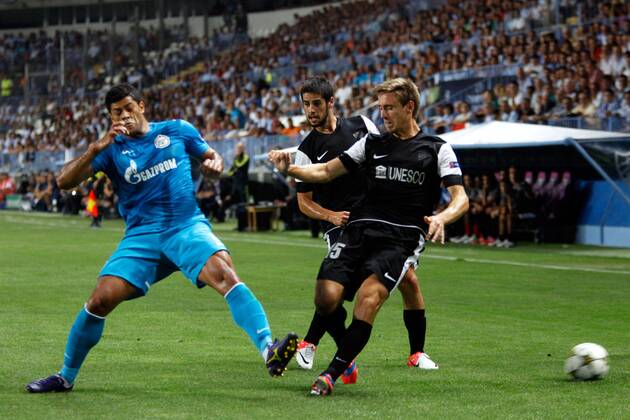 CL FC Malaga - FC Zenit St. Petersburg 3:0 Nacho Monreal, Hult 