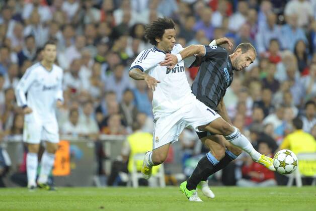 Real Madrid vs Manchester City Marcelo, Pablo Zabaleta 