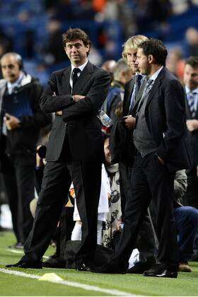 Chelsea FC London - Juventus Turin, Andrea Agnelli-Pavel Nedved-Fabio Paratici 