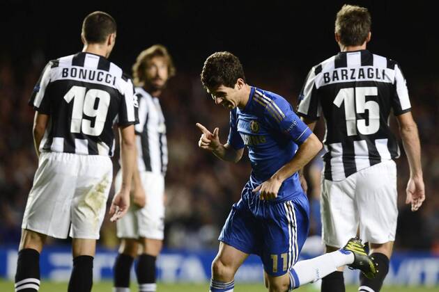 Chelsea FC London - Juventus Turin, Torjubel Oscar 