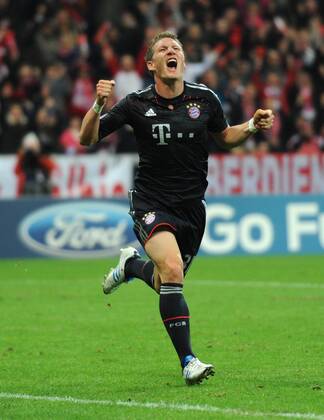 19-09-2012, Fussball, Saison 2012-2013, UEFA Champions League, Gruppenphase, FC Bayern München - FC Valencia, Jubel Bastian Schweinsteiger (Bayern München)
