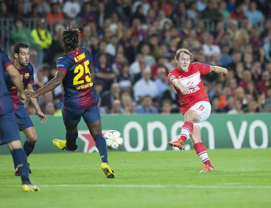 Liga futbol profesional 2012 - 2013 - Champions League - UEFA - jornada 1 - Futbol Club Barcelona - FC Spartak Moskva - futbol - soccer - Aiden McGeady 