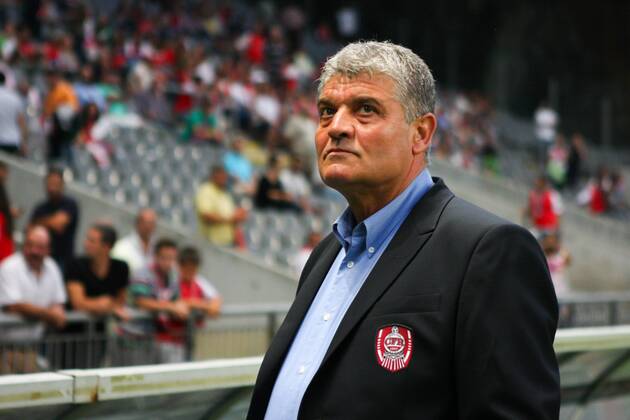 Ioan Andone coach of CFR Cluj during the UEFA Champions League, Group H, match against CFR Cluj at AXa Stadium in Braga. 