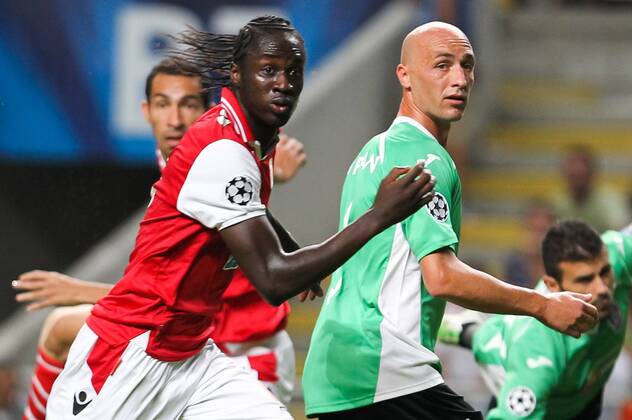 Eder (L) of SC Braga during the UEFA Champions League, Group H, match against CFR Cluj at AXa Stadium in Braga. 