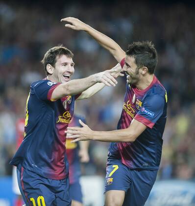 2012 2013 - Champions League - UEFA - FC Barcelona (Barca) - FC Spartak Moskau; Lionel Messi - David Villa 