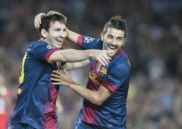 2012 2013 - Champions League - UEFA - FC Barcelona (Barca) - FC Spartak Moskau; Lionel Messi - David Villa 