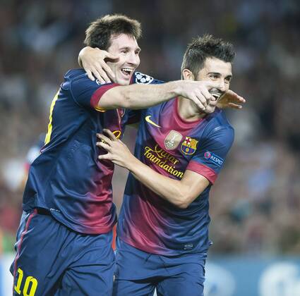 2012 2013 - Champions League - UEFA - FC Barcelona (Barca) - FC Spartak Moskau; Lionel Messi - David Villa 