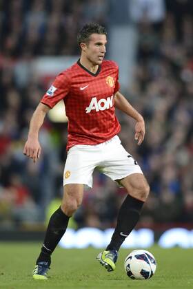 Robin van Persie of Manchester United -Barclays Premier League - Manchester United ManU vs Tottenham Hotspur - Old Trafford Stadium - Manchester - 29 09 12 - EDITORIAL USE ONLY. No use with unauthorised audio, video, data, fixture lists, club league logos or live services. Online in-match use limited to 120 images, no video emulation. No use in betting, games or single club league player publications.