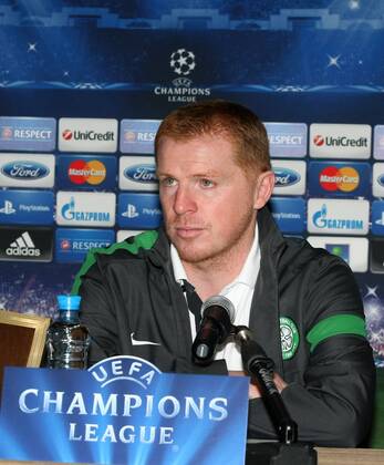 Russian Federation. Moscow. 01 oct. 2012. Hotel Radisson - Royal . Press-conference. Group stage of UEFA CHAMPIONS LEAGUE 2012-2013. FC SPARTAK Moscow - CELTIC-Glasgow. Neil Lennon (NIR) - Hd. Coach CELTIC-Glasgow 