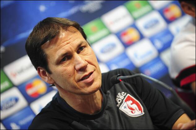 Rudi Garcia - Trainer LOSC - Pressekonferenz Lille OSC LOSC - Champions League - 01 10 2012 JBAutissier Panoramic 