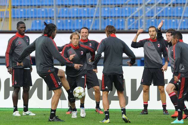 SQUADRA, MASSIMO AMBROSINI, CRISTIAN ZAPATA, GIAMPAOLO PAZZINI, MATHIEU FLAMINI
