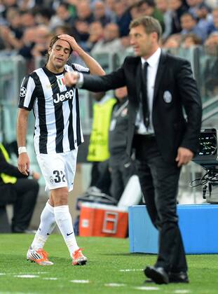 Football - soccer: UEFA Champions League, Juventus Turin - Shakhtar Donetsk, : Matri alessandro und massimo carrera (Hinweis: Verwendung nur in Deutschland - only Germany) xHOCHxZWEIx xItalyxPhotoxPressx 