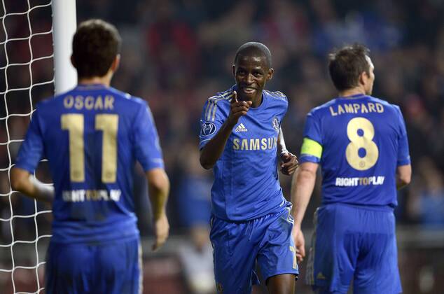 02-10-2012: Champions League, FC Nordsjaelland (FCN) - Chelsea FC: Ramires, Chelsea FC. scores to 4-0 