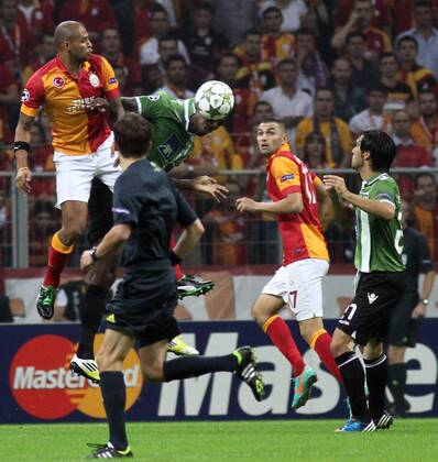UEFA Champions League Group H matcah between Galatasaray and SC Sporting Braga played at Turk Telekom Arena Ali Sami Yen Sports Complex in Istanbul. Turkey 02.10.2012 